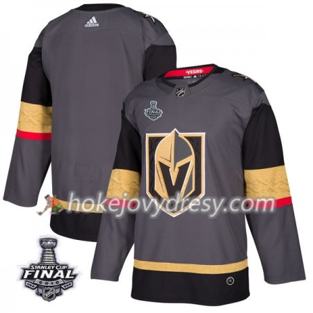 Pánské Hokejový Dres Vegas Golden Knights Blank 2018 Stanley Cup Final Patch Adidas Šedá Authentic